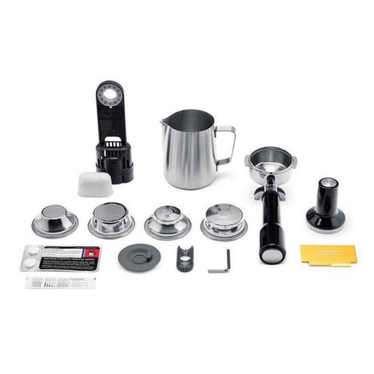 Sage Dual Boiler BES920UK Espresso Machine in Brushed Stainless Steel, accessories included