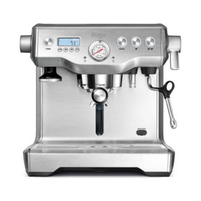 Sage Dual Boiler BES920UK Espresso Machine in Brushed Stainless Steel, front view
