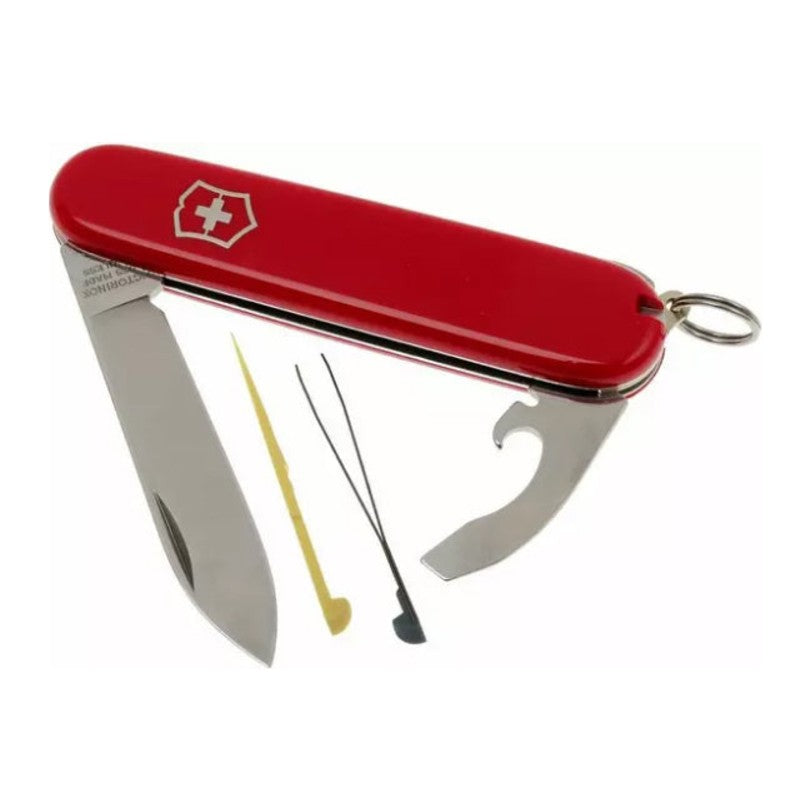 Victorinox Bantam 0.2303 Pocket Knife in Red, with tweezers and toothpick out