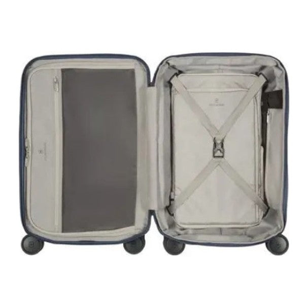 Victorinox Werks Traveler 6.0 609967 Carry-On Suitcase in Blue, opened, showing the interior