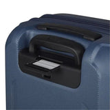 Victorinox Werks Traveler 6.0 609967 Carry-On Suitcase in Blue, close-up of the top handle and ID tag