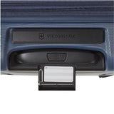 Victorinox Werks Traveler 6.0 609967 Carry-On Suitcase in Blue, close-up of the ID tag