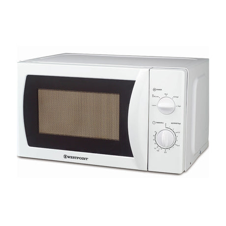 Westpoint WMS2011M Microwave Oven in White, front view