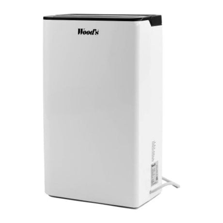 Wood's MDK13 Dehumidifier, angled view from the other side