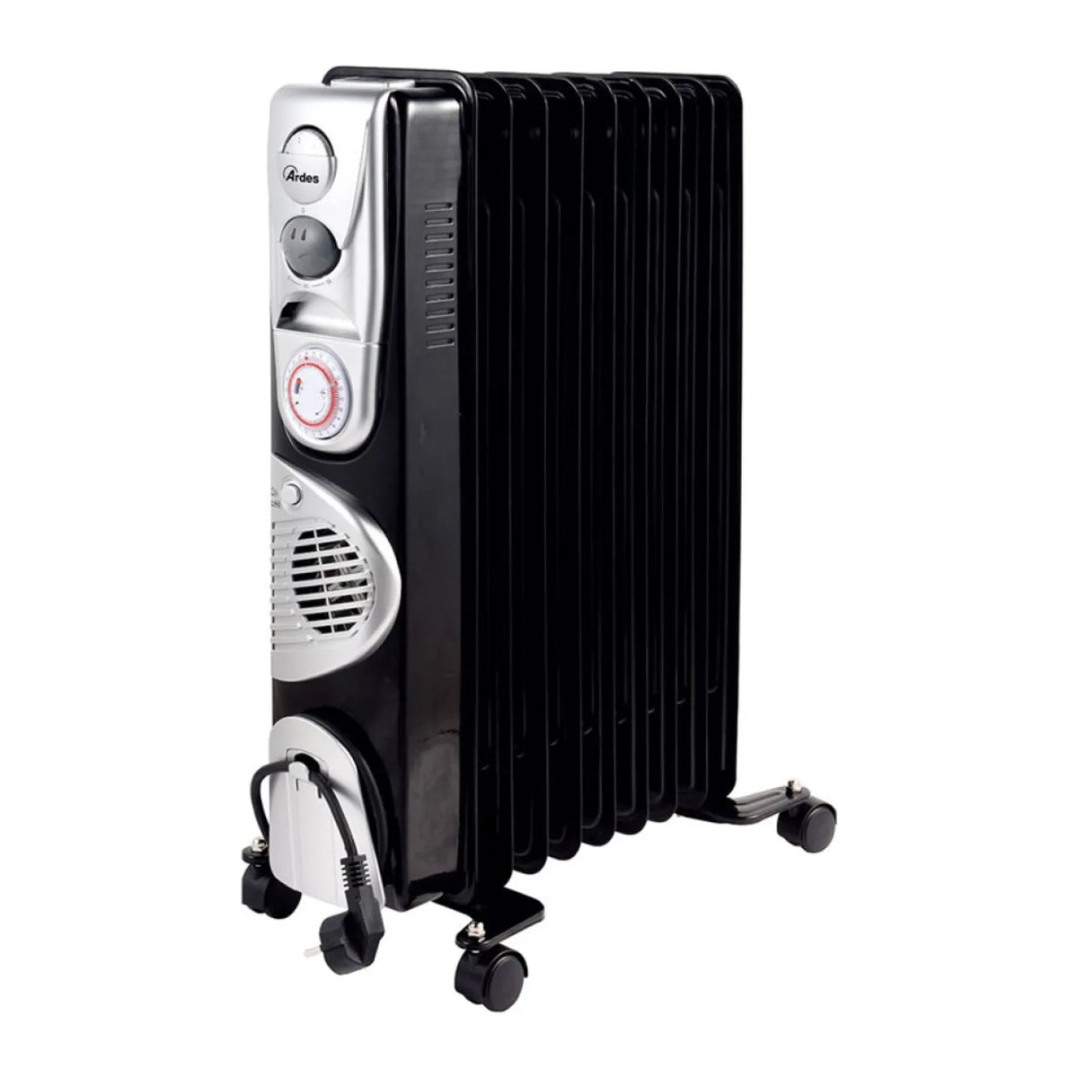 Ardes AR4R09BTTE Oil Radiator in Black, front view