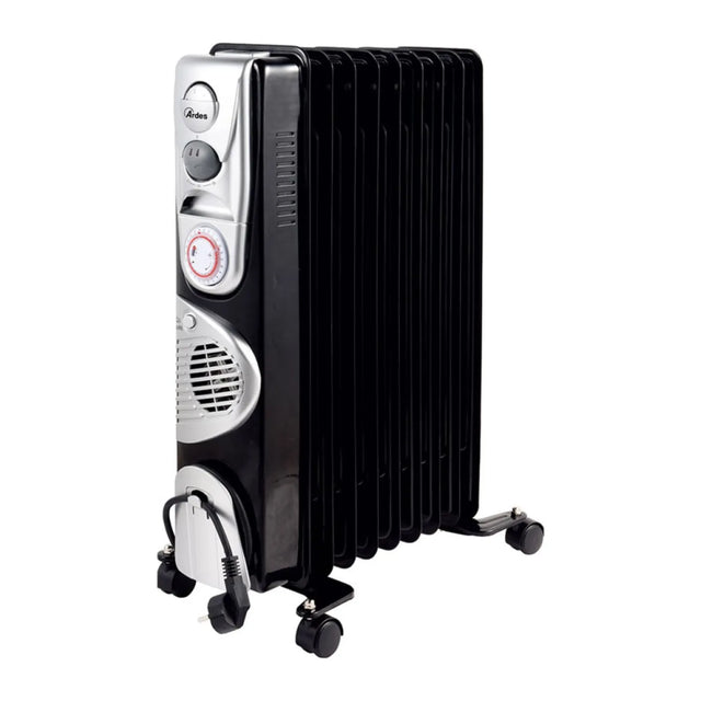 Ardes AR4R09BTTE Oil Radiator in Black, front view