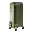 Ardes Curvy 9 Retro AR4R09VIN Oil Filled Radiator in Green, front view
