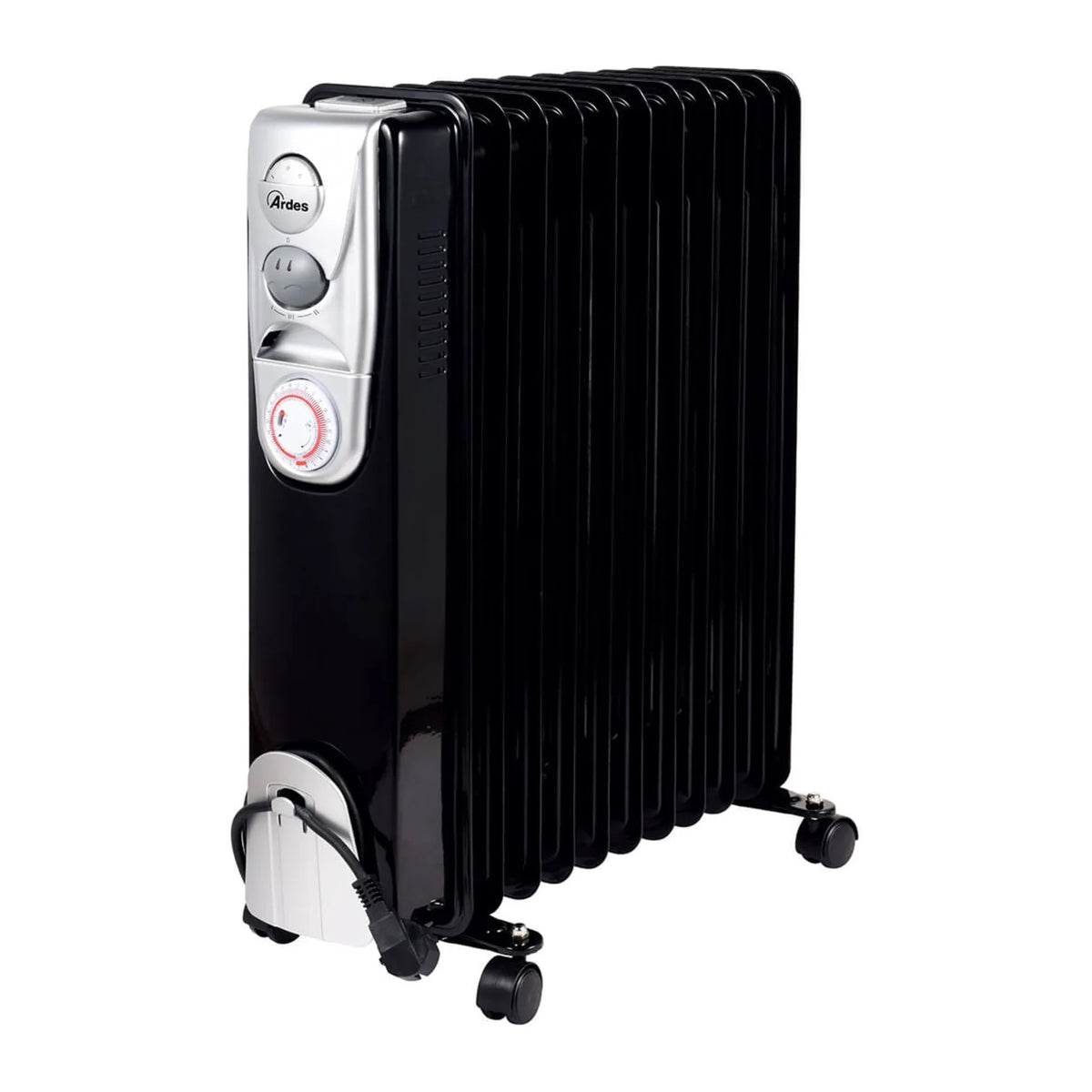 Ardes Oilo AR4R11BTE Oil Radiator in Black, front view