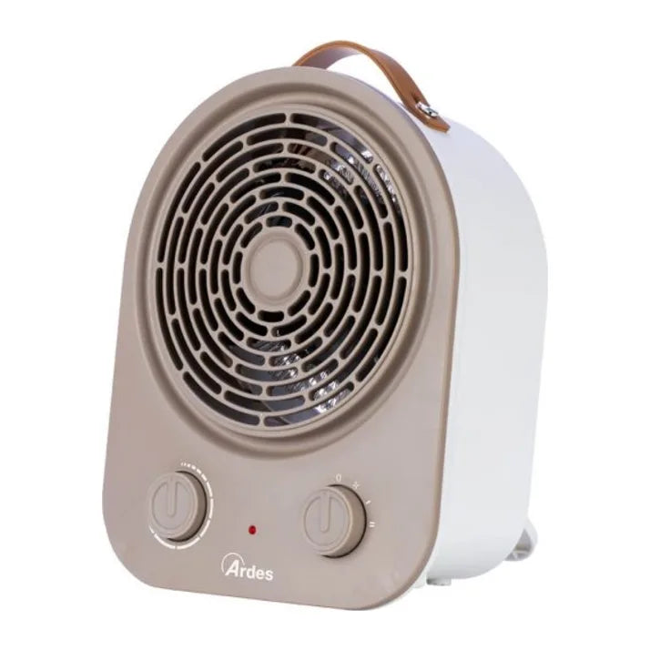 Ardes Syntho AR4F17 Fan Heater in Beige/White, angled view