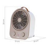 Ardes Syntho AR4F17 Fan Heater in Beige/White, dimensions drawing
