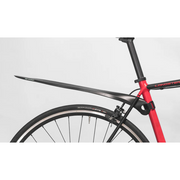 Ass Savers Fendor Bendor 4 Regular black folding mudguard for road bicycles with velcro strap attachment.