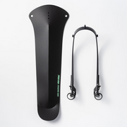 Ass Savers Win-Wing 2 Gravel rear mudguard in Black Dots design, mounted on the seat stays of a gravel bike.