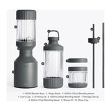 Beast Mega 1200 Plus B12MH Blender in Charcoal, all parts laid out with numbered labels