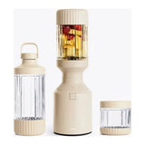 Beast Mega 1200 Plus B12MH Blender in Sand, blender with fruit beside two other vessels, third alternative finish