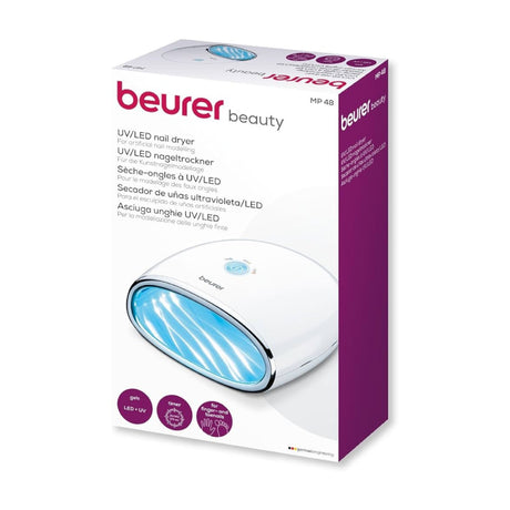 Beurer MP 48 Nail Dryer in White, with its box