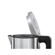 Bosch Styline TWK8613P kettle in black with digital temperature control buttons on the base.