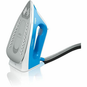 Braun CareStyle 1 IS1012BL steam generator iron in white and blue, featuring a 1.5L water tank and FreeGlide 3D ceramic soleplate.