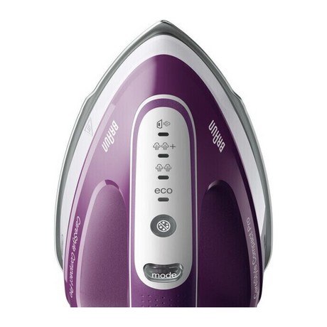 Braun CareStyle 1 Pro IS1514VI Steam Generator Iron in Violet, close-up of the iron