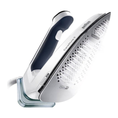 Braun CareStyle 5 IS5245BL Steam Generator Iron in Blue, close-up of the iron