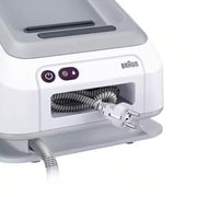 Braun CareStyle 7 IS7266VI steam generator iron in Violet with a large 2L water tank and ergonomic handle.