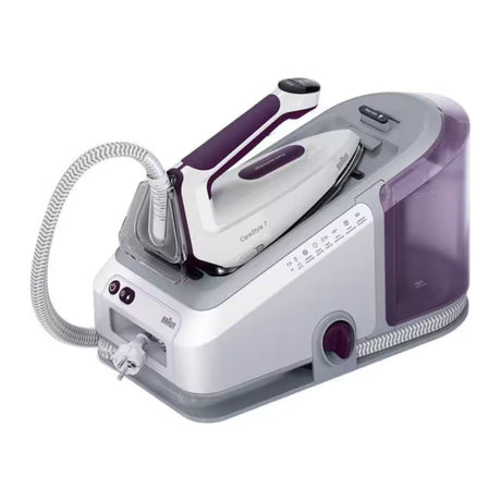 Braun CareStyle 7 IS7266VI Steam Generator Iron in Violet, angled view