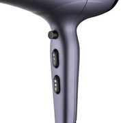 Ufesa X-Treme Boost 2600W Professional Hair Dryer in grey, including diffuser and two concentrator nozzles.