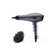 Ufesa X-Treme Boost 2600W Professional Hair Dryer in grey, including diffuser and two concentrator nozzles.