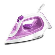 Braun SI 3030 PU TexStyle 3 Steam Iron in purple and white, featuring the FreeGlide 3D ceramic soleplate and precision tip