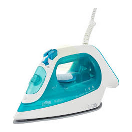 Braun TexStyle 3 SI3041GR Steam Iron in Turquoise, side view