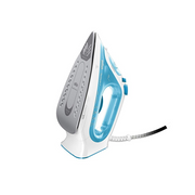 Braun TexStyle 3 Steam Iron SI 3041 GR in turquoise and white, featuring a FreeGlide 3D ceramic soleplate and precision tip.