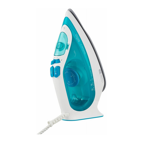 Braun TexStyle 3 SI3041GR Steam Iron in Turquoise, angled view
