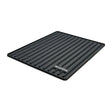 Broil King 60009 in Black, flat ribbed mat with raised edge on plain background