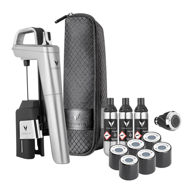 Coravin Timeless 10043 Wine Preservation System in Silver, front view