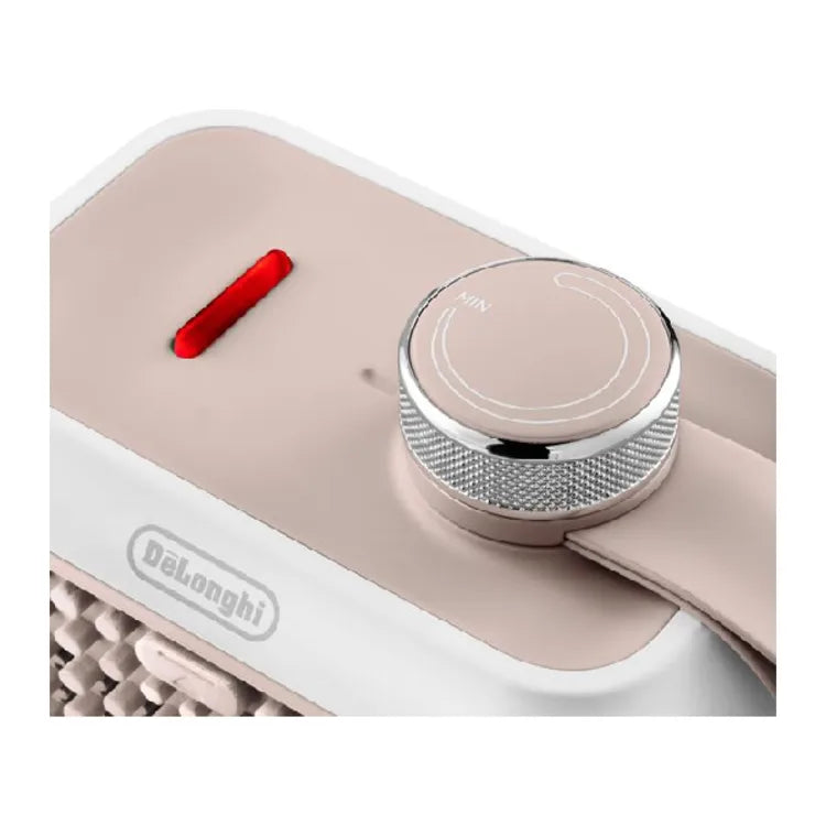 De'Longhi Capsule Desk HFX10B03.PK Fan Heater in Pink, top view