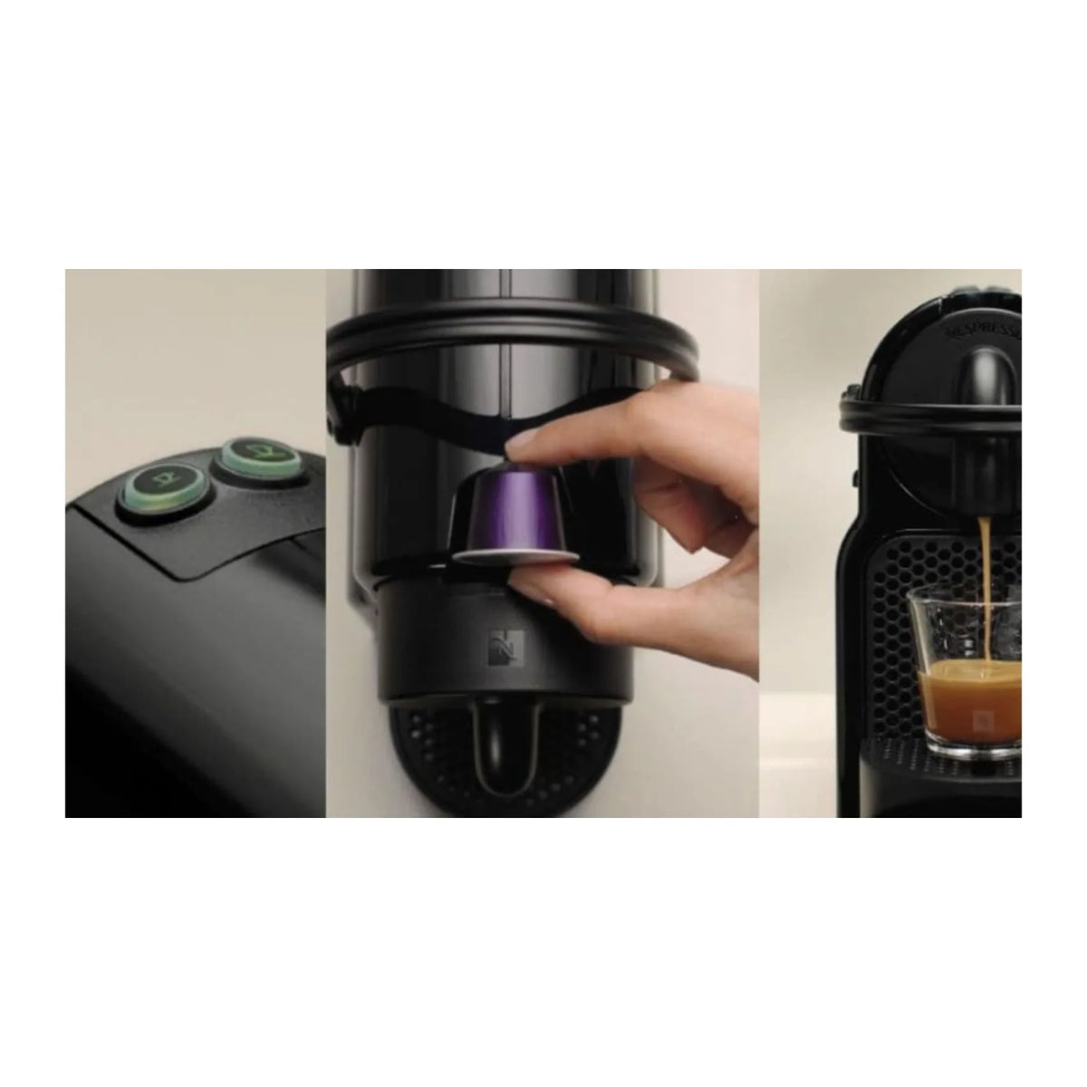 De'Longhi Inissia EN80.BAE Capsule Coffee Machine in BLACK, in use