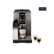De’Longhi Dinamica Plus ECAM380.95.TB bean-to-cup coffee machine in titanium black, with TFT screen and milk frother
