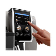 De’Longhi Dinamica Plus ECAM380.95.TB bean-to-cup coffee machine in titanium black, with TFT screen and milk frother