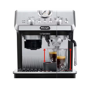 De'Longhi La Specialista Arte EC9155.MB espresso machine in metal black with built-in grinder and manual steam wand