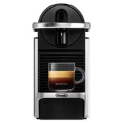 De'Longhi Nespresso Pixie – Metallic Silver Compact Capsule Coffee Machine (EN127.S)