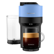 De'Longhi Nespresso Vertuo Pop coffee machine in Pacific Blue with a compact, modern design.