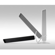 De'Longhi Slim Style HSX2320 2000W Convector Heater in White featuring a lateral fan system and slim 9cm profile.