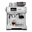 Gastroback 42623, front view with glasses on top and espresso in a glass