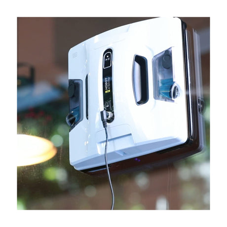 Hobot 2S Window Cleaning Robot, cleaning a window from outside