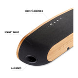 House of Marley Bag of Riddim 2 EM-JA014-SB Bluetooth Speaker in Signature Black, with its features labelled