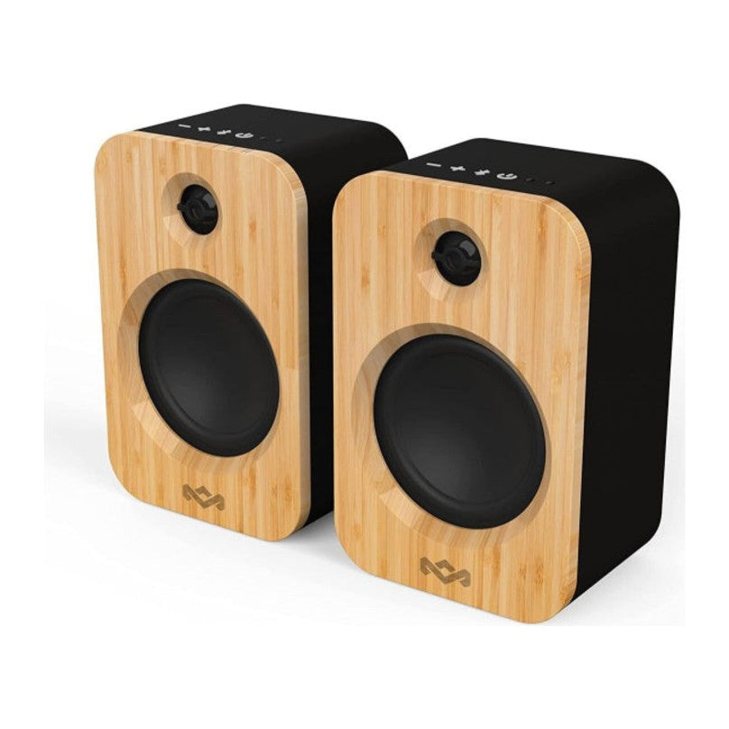 House of Marley Get Together Duo EM-JA019-SB Bluetooth Speaker, angled view