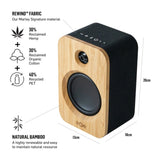 House of Marley Get Together Duo EM-JA019-SB Bluetooth Speaker, with its features labelled