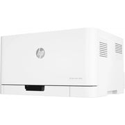 HP Color Laser 150nw wireless printer in white, showing its ultra-compact design and LED control panel.