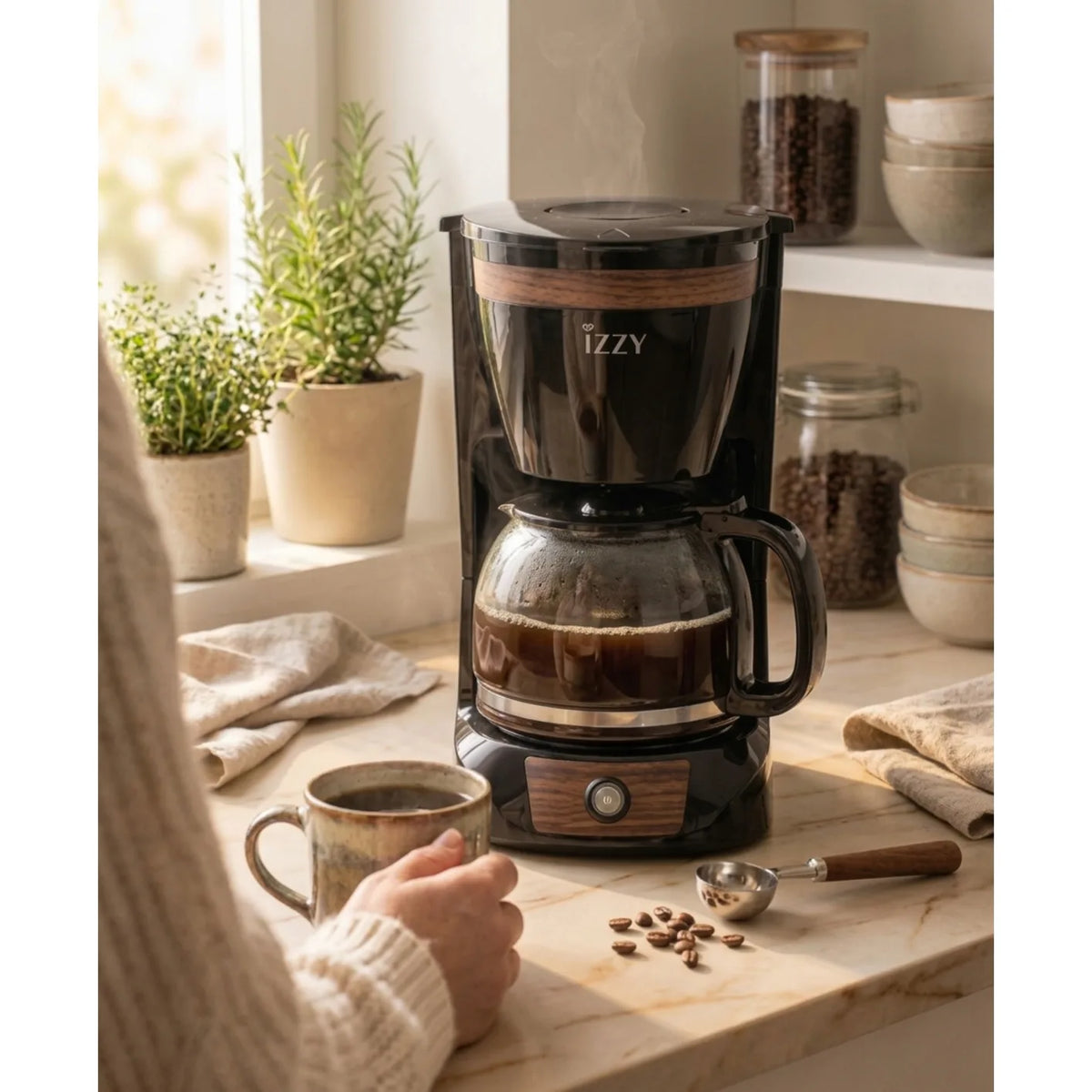 Izzy C108S Filter Coffee Machine, in a room setting