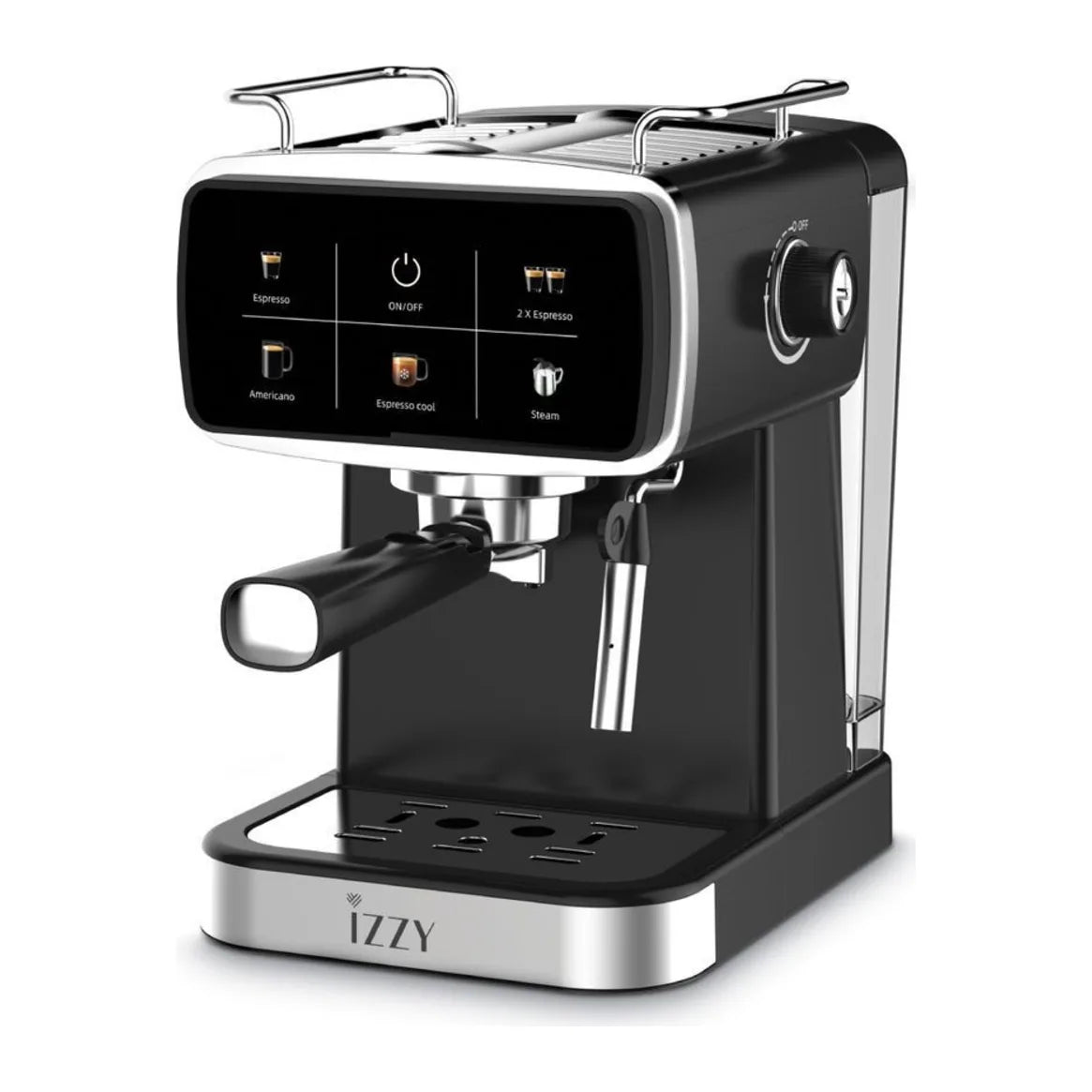 Izzy Dolce IZ-6021 Espresso Machine, angled view