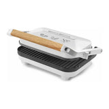 Izzy IZ-2013 Panini Maker in White, angled view